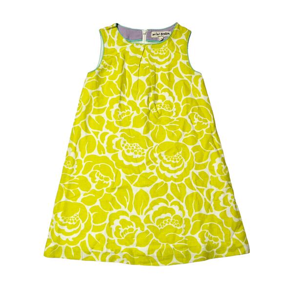 Mini Boden Linen Blend Floral Dress Size 5/6 - Picture 1 of 6